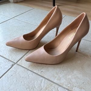 Lulu's Nude Pointed-Toe Stiletto Heels